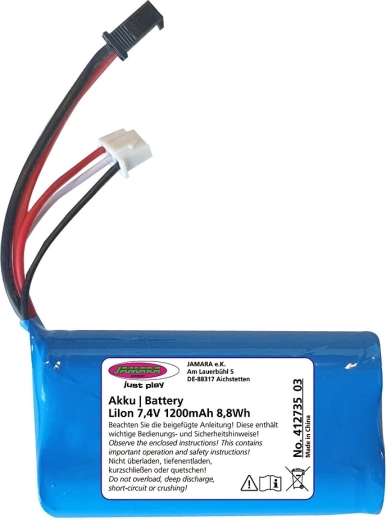 Jamara J-Rock Li-ion-batteri 7,4 V 1200 mAh 8,88 Wh