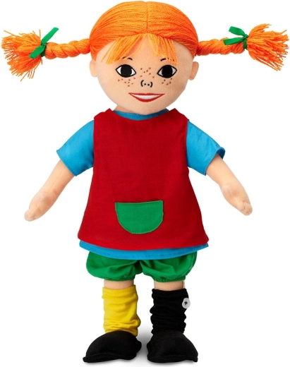Micki Pippi Langstrømpe blød stofdukke 40 cm