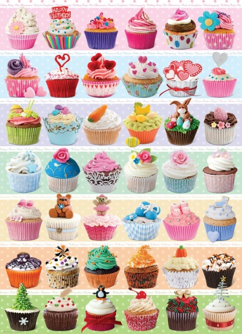 EUROGRAPHICS puslespil Cupcakes-fejring 1000 brikker