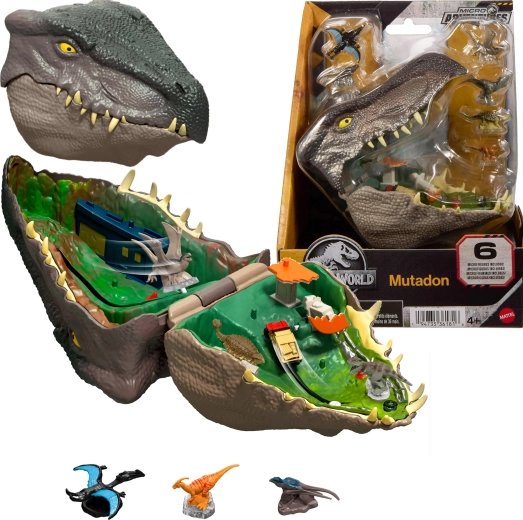 Kompakt legesæt Jurassic World mikroeventyr Mutadon med 6 mikrofigurer