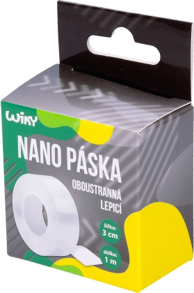 Dobbeltklæbende gennemsigtig nano tape