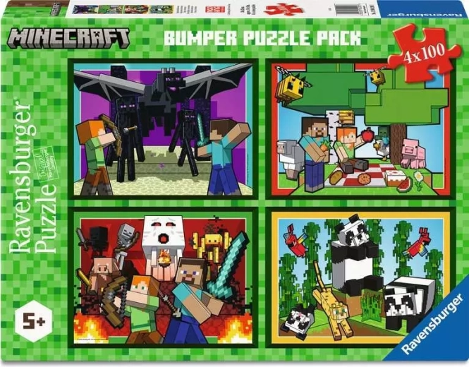 Ravensburger puslespil Minecraft 4×100 brikker