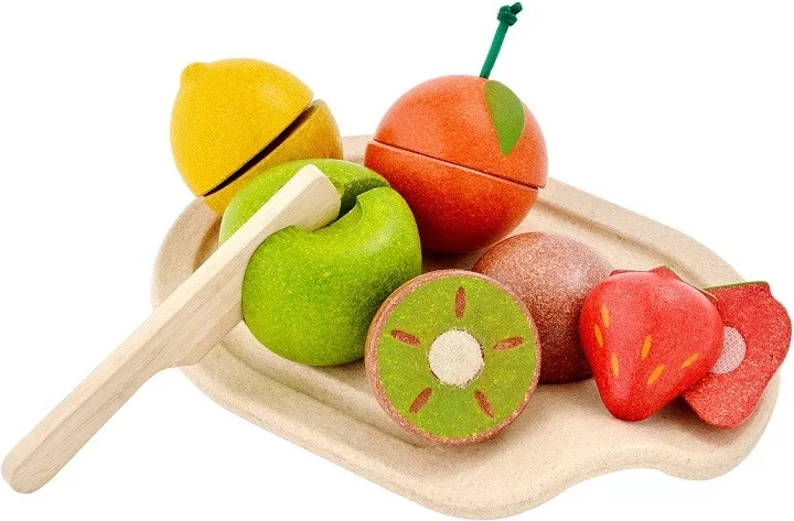 Træsæt med skærefrugt PlanToys