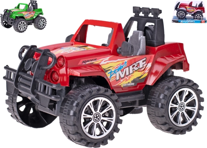 Terrængående bil med friktionsmotor 17 cm