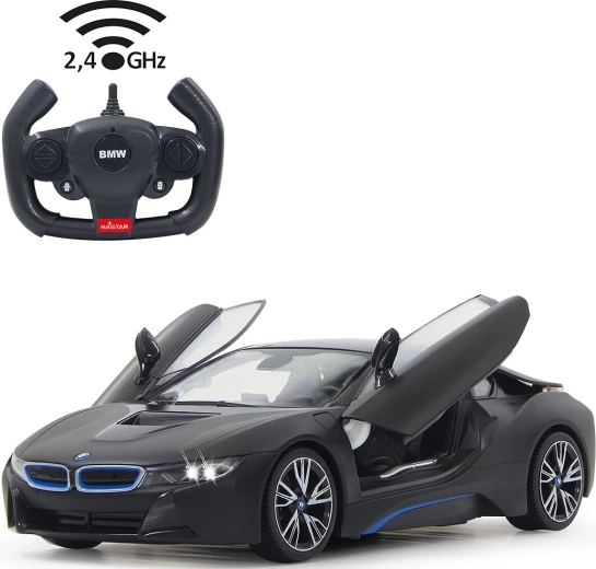 Jamara BMW i8 RC-bil 1:14 sort 2,4 GHz