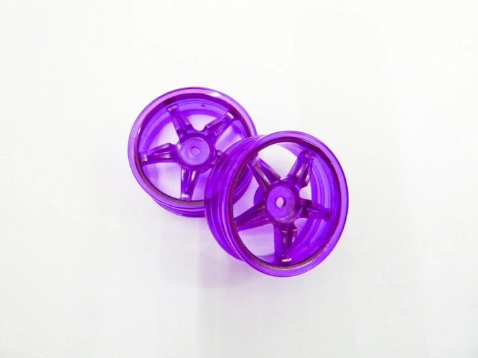 Fem-egers hjulfælg til Tamiya i fluorescerende lilla, 22 mm