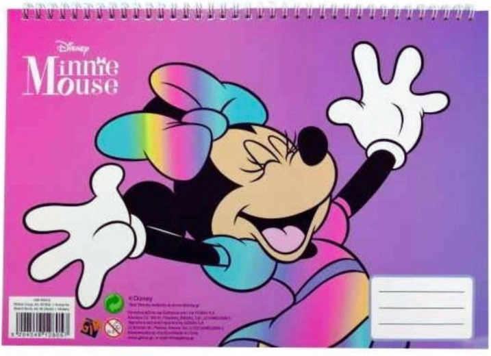 Spiralblok med klistermærker Minnie - 1 stk.