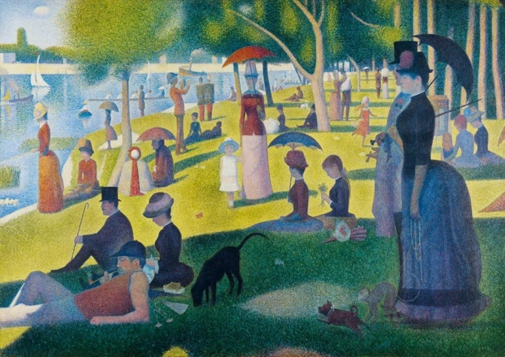 Bluebird-puslespil Søndag eftermiddag på øen La Grande Jatte med 1000 brikker