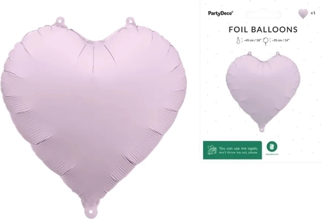 Folieballon hjerte lilla 45 cm