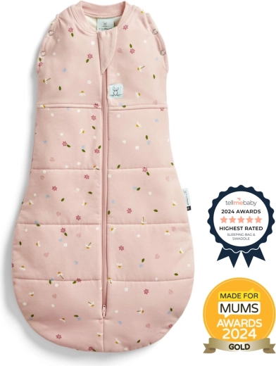 ErgoPouch svøb og sovepose 2-i-1 Cocoon daisies 2,5 tog (3–6 måneder)