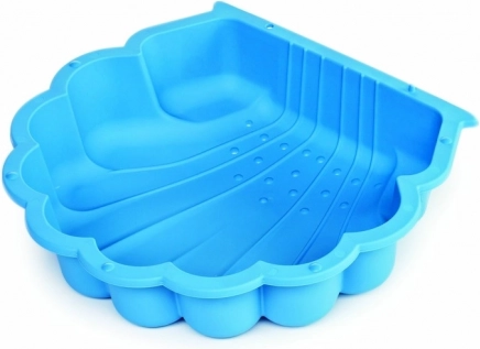 Blåt muslingeformet sandkasse