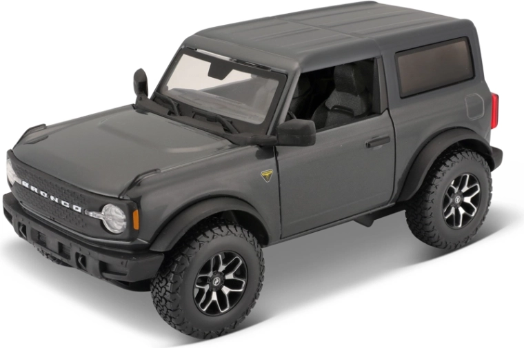 Maisto 2021 Ford Bronco – modelbil i metal 1:24, metallic mørkegrå