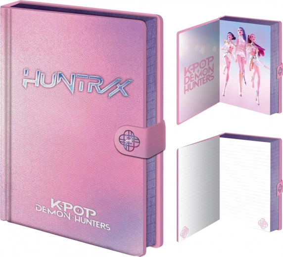 Dagbog og notesbog A5 med lås K-POP Demon Hunters