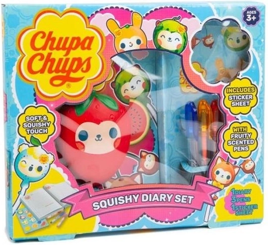 Chupa Chups skole-sæt Squishy – dagbog, gelpenne og klistermærker