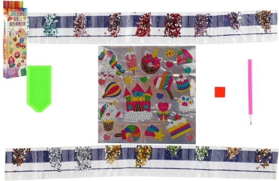 Diamantmaling klistermærker Enhjørninger og søde sager