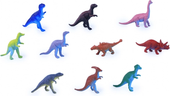 Sæt med 10 farverige dinosaurfigurer til børn
