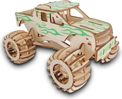 Træ 3D-puslespil Monster Truck