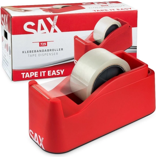Borddispenser til tape SAX design 729, rød