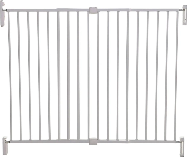 Sikkerheds­gitter DREAMBABY Broadway, 2‑delt, ekstra bredt, 76–134,5 cm, hvid