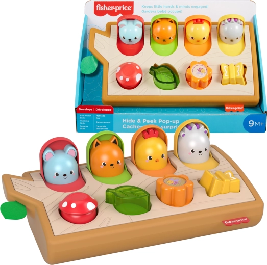 Fisher-Price Pop-up-dyr – motorisk legetøj til babyer