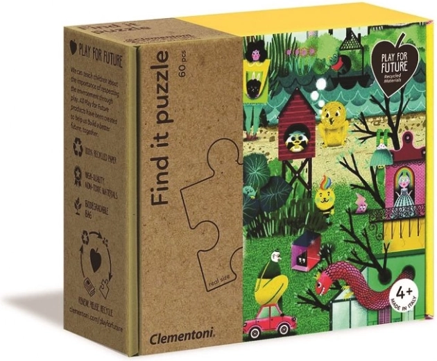 CLEMENTONI Play For Future Puslespil med billedejagt Efterår 60 brikker