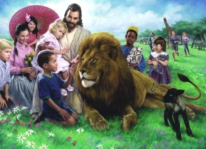 Puslespil EUROGRAPHICS Løve og lam 1000 brikker