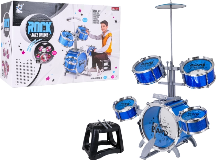 Børnetrommesæt ROCK BAND blå