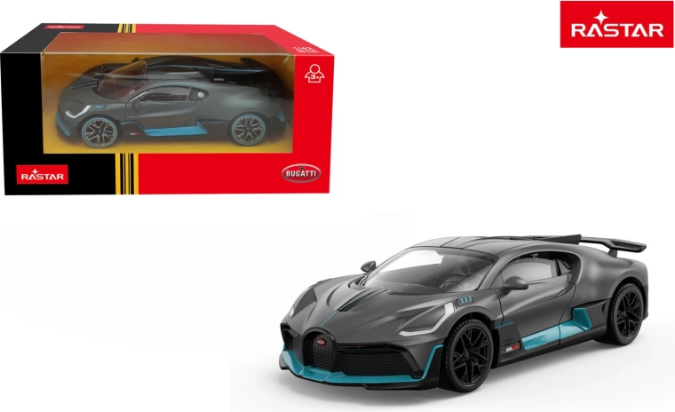 Metalbil Bugatti Divo 1:43 grå Rastar - 1 stk.