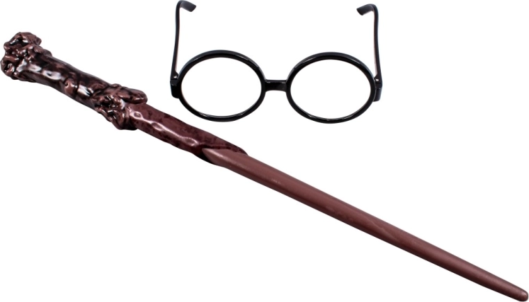 Harry Potter sæt tryllestav og briller