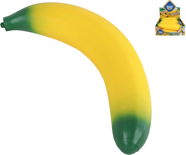 Giga squeeze-banan – strækbart antistress klemmelegetøj 37 cm