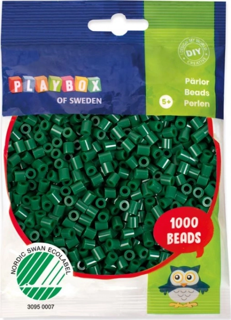 PLAYBOX Strygeperler - mørkegrønne 1000 stk