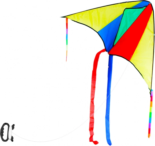 Farverig flyvende drage 110 × 63 cm med håndtag