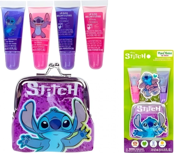Sæt med pung og 2 læbegels Stitch