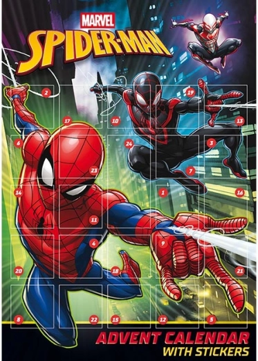 Adventskalender med Spider-Man-klistermærker