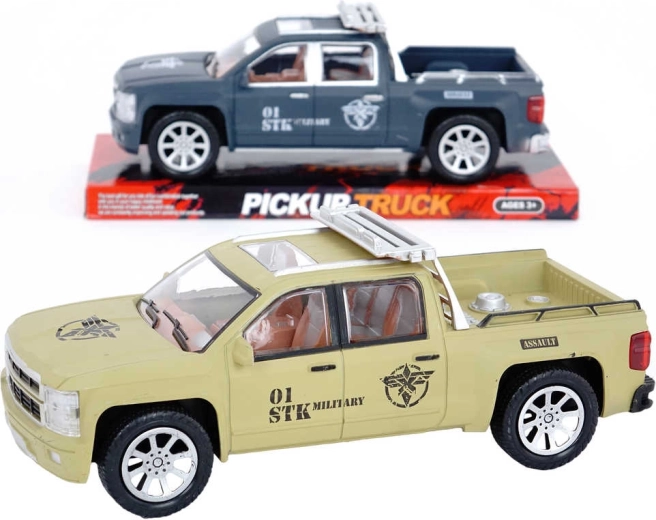 Plast pickup-legetøjsbil med friløb 26 cm - 1 stk.