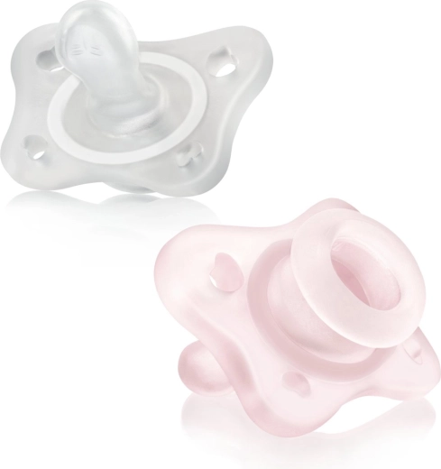 Chicco Physioforma mini soft heldækkende silikonesut 0–2 måneder til piger 2 stk.