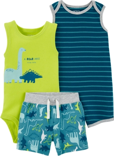 Carter’s sommerligt 3-delt sæt til dreng Stripes Dinos (9 m)