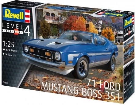 Plastikmodelbil 71 Ford Mustang Boss 351 1/25