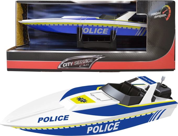 City Service Car politiets hurtigbåd med fjernbetjening 1:14