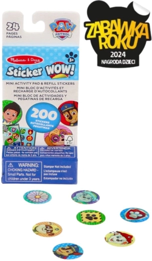 Mini klistermærkeblok Paw Patrol – refill til Sticker WOW! - 1 stk.