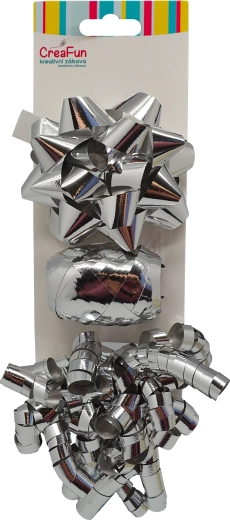 Gavesæt i metallic sølvfarve, 3-delt