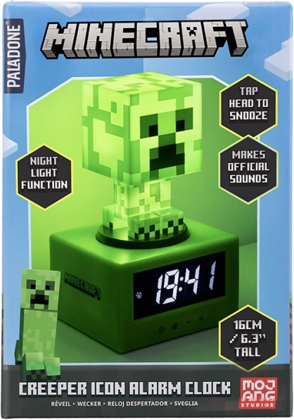 Minecraft Creeper vækkeur med natlys 16 cm