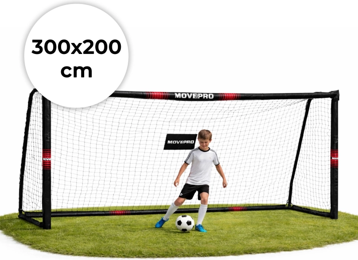 Fodboldmål med net 300 × 200 × 120 cm MOVEPRO
