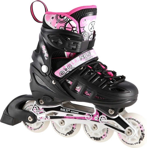 4-i-1 rulleskøjter Nils Extreme i pink – M (35-38)