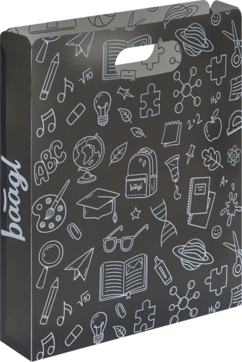 Baagl plastmapper til skolehæfter, grå