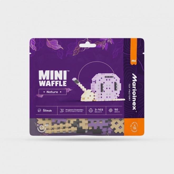 Mini vafler Natur byggeklodser - Snegl 50 stk.