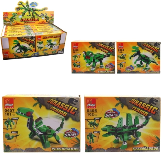 Plastfigurer af dinosaurer, 8 stk. i displayboks