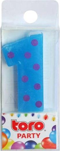 Kagelys tal 1 TORO, stik 4,5 cm