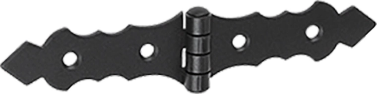 Fransk dekorativ hængsel 150 × 34 × 2 mm, sort