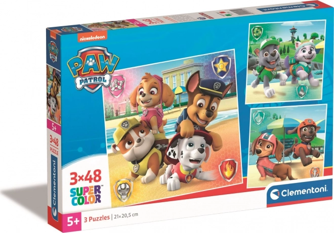 Puslespil CLEMENTONI Paw Patrol 3×48 brikker